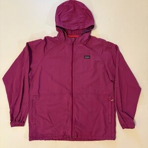 Patagonia windbreaker lightweight hooded shell jacket purple xl 14